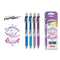 Pióro kulkowe Pentel EnerGel BL77, automatyczne, żelowe, końcówka 0,7mm, 4 kolory lawendowa prowansja