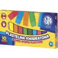Plastelina Astra, kwadratowa 10 kolorów