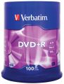 Płyty DVD+R Verbatim 4,7GB 16x, cake 100 sztuk