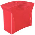 Pojemnik na teczki zawieszkowe Esselte Vivida, kartoteka z pokrywą + 5 teczek w zestawie czerwony