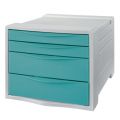 Pojemnik z szufladami Esselte Colour Breeze, szafka z 4 szufladami niebieska