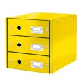 Pojemnik z szufladami Leitz Click&Store, 3 szuflady żółty