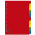 Przekładki numeryczne Donau A4, plastikowe kolorowe 1 - 10