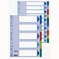 Przekładki z kolorowymi indeksami Esselte A4, 5 kolorów, plastikowe z kartą opisową 10 kart