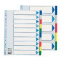 Przekładki z kolorowymi indeksami Esselte A4, 5 kolorów, plastikowe z kartą opisową, szerokie maxi 10 kart