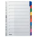 Przekładki z kolorowymi indeksami Leitz A4, 10 kolorów, kartonowe z kartą opisową 10 kart