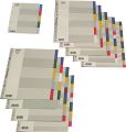 Przekładki z kolorowymi indeksami Oxford A4, 5 kolorów, plastikowe z dodatkową kartą opisową 20 kart