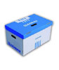 Pudełko archiwizacyjne Donau, kontener o pojemności 6 x pudełko 80mm, pokrywa niebieski