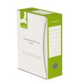 Pudełko archiwizacyjne Q-Connect bezkwasowe biało-zielone 1szt  grzbiet 80mm