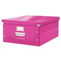 Pudełko uniwersalne Leitz Click&Store WOW A3, archiwizacyjne z pokrywą i uchwytem różowe
