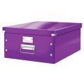 Pudełko uniwersalne Leitz Click&Store WOW A3, archiwizacyjne z pokrywą i uchwytem fioletowe