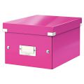 Pudełko uniwersalne Leitz Click&Store WOW A5, archiwizacyjne z pokrywą i uchwytem różowe