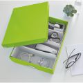 Pudełko z przegródkami Leitz Click&Store WOW A4, archiwizacyjne z pokrywą zielone