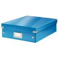 Pudełko z przegródkami Leitz Click&Store WOW A4, archiwizacyjne z pokrywą niebieskie