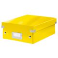 Pudełko z przegródkami Leitz Click&Store WOW A5, archiwizacyjne z pokrywą żółte
