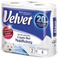 Ręczniki papierowe Velvet Czysta Biel Najdłuższy, kuchenne, biały papier celulozowy, 2-warstwowy 2 rolki x 90 listków