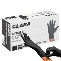 Rękawice nitrylowe Clara, bezpudrowe, czarne, 100 sztuk rozmiar XL