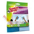 Ścierka z mikrofibry Scotch Brite Do Szyb i Luster 30 x 32 cm, niebieska 2 sztuki