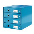 Szafka Leitz Click&Store WOW, kartonowy pojemnik z 4 szufladami niebieska