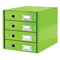 Szafka Leitz Click&Store WOW, kartonowy pojemnik z 4 szufladami zielona