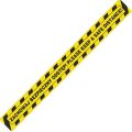 Taśma ostrzegawcza z napisem Zachowaj Bezpieczny Odstęp 50 mm x 50 m, samoprzylepna czarno - żółta