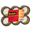 Taśma pakowa Scotch 309, 50 mm x 66 m, cicha, do magazynowania, 6 sztuk brązowa