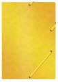 Teczka kartonowa Office Products A4, preszpanowa, z gumką na rogach, twarda 390g, opakowanie 10 sztuk żółta