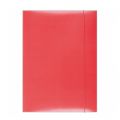 Teczka kartonowa Office Products A4, twarda 350g, lakierowana, z prostą gumką czerwona