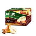 Vitax z Przyprawami Korzennymi, herbata owocowa, 15 torebek w kopertach gruszka z cynamonem