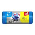 Worki na odpady Jan Niezbędny Easy Pack, wiązane z uszami, niebieskie 35L x 30 sztuk
