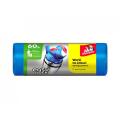 Worki na odpady Jan Niezbędny Easy Pack, wiązane z uszami, niebieskie 60L x 20 sztuk