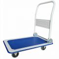 Wózek platformowy, transportowy z aluminium - składany, niebieski, platforma 73 x 48 cm do 150kg