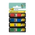 Zakładki indeksujące Post-it 12 x 43 mm, foliowe paski w podajniku, 4 x 35 sztuk 4 kolory