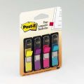 Zakładki indeksujące Post-it 12 x 43 mm, foliowe paski w podajniku, 4 x 35 sztuk 4 kolory neonowe