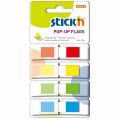 Zakładki indeksujące Stick'n 12 x 45 mm, kolorowe paski, 140 sztuk 4 kolory