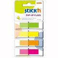 Zakładki indeksujące Stick'n 12 x 45 mm, kolorowe paski, 160 sztuk 4 kolory neonoe