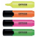 Zakreślacz fluorescencyjny Office Products, 2-5 mm, zestaw kolorów w etui 4 kolory