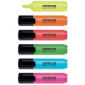 Zakreślacz fluorescencyjny Office Products, 2-5 mm, zestaw kolorów w etui 6 kolorów