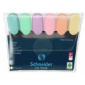 Zakreślacze Schneider JOB, zestaw kolorów pastelowych, w etui 6 kolorów
