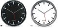 Zegar ścienny MPM E01.2483, średnica 29,5 cm czarny w srebrnej oprawie