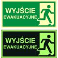 Znak TDC, tabliczka kierunek do wyjścia ewakuacyjnego - w prawo, pikogram z napisem 15 x 30 cm