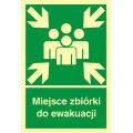 Znak TDC, tabliczka miejsce zbiórki do ewakuacji, pikogram 10 x 15 cm