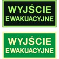 Znak TDC, tabliczka wyjście ewakuacyjne, pikogram z napisem 15 x 30 cm