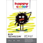 Blok techniczny Happy Color, 10 białych kart, gramatura 170 ...