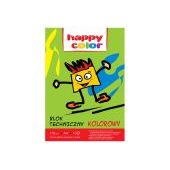 Blok techniczny Happy Color, 10 kolorowych kart, gramatura 1...