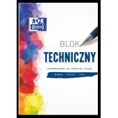 Blok techniczny Oxford, 10 białych kart, gramatura 250g/m2