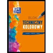 Blok techniczny Oxford, 10 kolorowych kart, gramatura 225g/m...