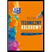 Blok techniczny Oxford, 10 kolorowych kart, gramatura 225g/m...