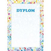 Dyplom ozdobny Elementarz A4, papier satynowany 170g