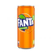 Fanta 0,33L, napój gazowany o smaku pomarańczowym w puszce